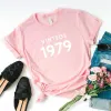 T-shirt vintage 1979 Tshirt Femmes 45 ans 45e cadeau d'anniversaire Girls Maman Femme fille Party Top Tshirt Cotton Streetwear Tee Shirt