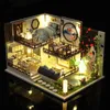 Architecture/DIY House Diy Wooden Dollhouse With Furniture Light Doll House Casa Miniature Items maison Children Boy For Toys Birthday Gifts M029
