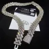 18mm Big Guy Heavy Iced Out Vvs Baguette Moissanite Miami Cubaanse Link Chain Buss Down Pass Diamond Tester Mannen Cubaanse ketting