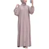 Spot Nahen Osten Dubai 2024 Solide Abaya Gebet Stirnband Robe Kleidung Zipper frauen Lange Kleid 56