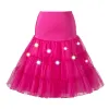 kjol led tutu kjol svängande rockabilly petticoat underskirt crinoline fluffy pettiskirt för bröllop retro vintage tyll kjol