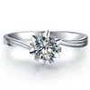 Anel de casamento de platina 950 com diamante brilhante floco de neve de 05 quilates 7322676