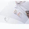Kolczyki stadnorskie MLoveACC 925 Srebrny kolczyka biżuteria Kobiety Moda Mała gwiazda dla dziewcząt