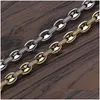 Chaînes 12mm 16-20 pouces plaqué or Bling CZ pierre chaîne de grains de café collier bracelet rappeur bijoux de rue pour hommes cadeau livraison directe Dhy9Z