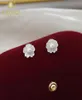 Orecchini a bottone ASHIQI con perle d'acqua dolce naturali in argento sterling 925 con fiori di conchiglia, regalo unico fatto a mano da donna2112669