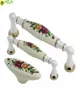 White Ceramic Knobs Drawer Handle s Rose Flower Dresser Handle Kitchen Cabinet s Door Knobs Furniture Hardware9400610