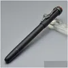 Propint Pens Wholesale Price Matte Black Metal Roller Pen مع Snake Clip Stationery Stationery Supplies Luxurs Mens Write Ats No Dhuim