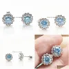 Stud New Trendy Fashion 925 Sterling Sier White Gold Plated 0.5Ct Blue Moissanite Studs Earrings Nice Gift Drop Delivery Jewelry Earr Dhfdl