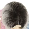 Haar Pruiken Synthetische Donkere Wortel Ombre Blonde Half Roze Blauw Korte Krullend Golf Pruik voor Vrouwen Cosplay Kostuum Lolita Anime 240306