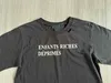 2023ss Fashion Brand ERD Slogan Casual Black Washed Distressed Retro Spray Racing Printed T-shirt