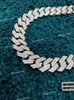 Luksusowy nowy 18 mm 20 cali D Kolor VVS Clarity Moissanite Diamond Out Bling Srebrny Srebrny Łańcuch Link dla mężczyzn