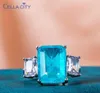 Cellacity Luxury 925 Sterling Silver Women Ring 1014mm Paraiba Tourmaline Gemstones Silver Wedding Fine Jewelry Gift 2201216054630