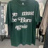 Projektant luksus Kanyes Classic American Fashion Brand High Street Reborn Foam List Krótki rękaw męski Summer Loose Loose Casual T-shirt kobiety