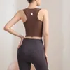 LL Yoga Sports Brs Débardeur Moulant pour Femmes Entraînement Fitness Soutien-Gorge Top Femmes Push Up Débardeur De Sport sans Couture