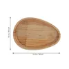 Plates Round Red Oak Pallet Wooden Tray Storage Fruit Serving Plate Dessert Desktop Dish