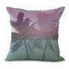 Kudde zxzxoon dekorativt kastfodral täcker palm strand polyester soffa capa de almofadas 45x45cm