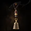 Schlüsselanhänger Kupfer Guan Yin Herz Sutra Glocke Autoschlüssel Hängende Schmuck Vintage Messing Schlüsselbund Anhänger Glück Buddhistische Dekoration für Ke232z