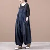 Oversized Denim Jumpsuits voor Vrouwen Koreaanse stijl Playsuit Wijde Pijpen Broek Losse Broek Overalls voor Vrouwen Kleding 240305