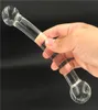 Transparente dong dupla extremidade de vidro vibrador cristal falso pênis mulheres homens feminino masturação ferramentas anal butt plug adulto sexo t5551635