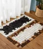 Halılar el yapımı lüks inek derisi cilt kürk doğal renk karışık küçük patchwork halı dekorasyon kapısı matbathroom mat7276164