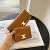 Victory Designer Wallets Mini Cross body glossy leather fold money purse luxury men women bank card holder coin passport holder fashion iconic buttons lipstick bag