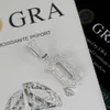 Bijoux glacés avec nom personnalisé, diamant, lettre en argent Sterling, collier avec nom personnalisé, pendentif avec lettre VVS Moissanite