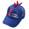 Berretti da ballo Bambini Neonati maschi Ragazze Dinosauro Berretto ricamato Moda Estate Ombra con visiera Protezione solare per esterni Cappelli da sole Unisex Gorro 2024