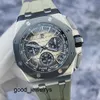 Timeless Hot AP Watch Royal Oak Offshore 26420SO Smoked Desert Yellow Ceramic Ring Precision Steel Material Timing Function Mens Watch 43mm Complete Set