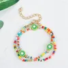 Link Bracelets Fruit Beads Bohemian 2024 Handmade Colorful Resin Beaded Boho Summer Femme Charm Bracelet Jewelry