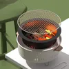 Outdoor okrągły okrągły grill mały piec węgiel drzewny przenośny w stylu koreański kemping tabletop grillowy 240223