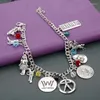 Charm Bracelets MQCHUN Westworld TV Show 10 Themed Silvertone Metal Bracelet With Plastic Gems