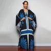 2024 Cover Up Femmes Bohème Maxi Longue Kimono Robe De Plage Mode Vintage Fête Femme longue robe Impression Florale Vneck Sunscree 240301
