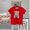 T-shirt Designer Ragazzi Manica corta Tee Baby Abbigliamento per bambini Magliette di lusso per bambini Moda Stampa di cartoni animati Colori di alta qualità 240306
