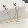 Orecchini a bottone di design da donna di moda Orecchini a bottone da donna in cristallo Lettera di marca Oro 18 carati Acciaio al titanio Gioielli da sposa Orecchino di perla di cristallo Eardrop Regali per feste