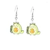 Dangle Earrings 2024 Avocado Cat Acrylic Earring For Women Cartoon Animal Jewelry Christmas Gift