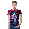 Herr t-shirts tecknad anime poker clown mens 3d digital tryckt t-shirt kortärmad fett trendig