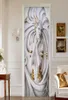 Stora väggmålningar 2pcsset PVC Waterproof Door Sticker 3D Stereoskopisk konststaty vardagsrum sovrum Dörrdekoration Väggmålning 29104301