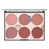 Blush 6 färger/set Blush Plate Peach Pallete Mineral Pigment Cheek Blusher Powder Makeup Professional Contour Shadow Pink Blush