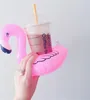 INS PVC Uppblåsbar Flamingo Drinks Cup Holder Pool Cartoon Floats Floating Drink Cup Stand Ring Bar Coasters Children Bath Toy Swi6989768