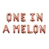 パーティーデコレーション11pcs/lot in a melon letter foil balloonsベビーシャワーWatermelon Luau Summner Supplies