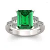 Обручальные кольца, модное зеленое кольцо с камнем для женщин, размер 6-10, Прямая доставка, ювелирные изделия Dhyud