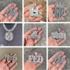 Sieraden Iced Out A B C D Initial Moissanite Vvs Sterling Sier Custom Hip Hop Diamond Letter Hanger