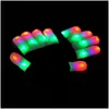 Guanti LED Regalo Guanti Flash LED Cinque dita Luce Fantasma Danza Barra nera Performance sul palco Colorf Rave Illuminazione dito Glow Drop Deli Dhxrh