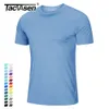 Tacvasen UPF 50ソフトサマーTシャツメンズアンチウブスキンサンプロテクションパフォーマンスシャツジムスポーツカジュアルフィッシングTシャツ240306