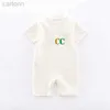 Footies Baby Rompers Boys Girls Designer Letter Print Pure Cotton Short-Sleeved and Lengeve Jumpsuit新生児Romper G365 240306