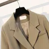 Lucyever femmes recadrée Blazer manteau Vintage à manches longues col cranté femme vêtements d'extérieur mode coréenne Double boutonnage veste de costume 240228