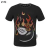 T-shirts Fashion Men's Brand Philippe Brand Summer PP MENS Kort ärmkvalitet Hot Diamond Skull T-shirt {Kategori} A502A502