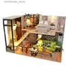 Architecture/DIY House Diy Doll House Wooden Dollhouse With Cover Kits 3D Miniature Furniture Toys for Children Birthday Christmas Gifts M033