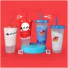 Mugs 24Oz/710Ml Christmas Halloween Color-Changing Cups Cold-Changing Drink Tumbler With St Fruit Tea Pp Temperature-Sensitive Plast Dhsyg