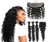 Brazilian Loose Deep Wave Human Hair Bundles With 4x13 Lace Frontal Closure Ear to Ear Lace Frontal With Bundles Brazilian Virgin 8411486